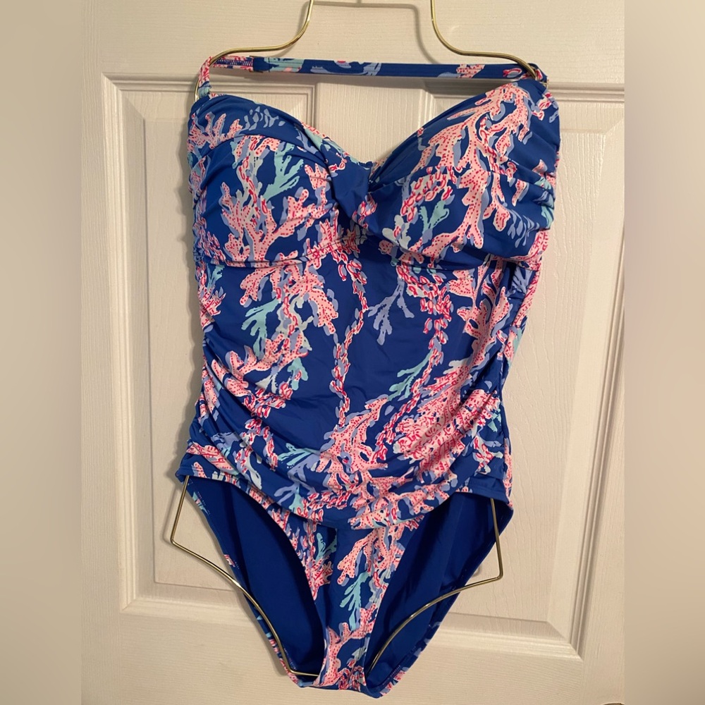 Lilly Pulitzer SWIM ON OVER FLAMENCO SWIMSUIT One-Piece